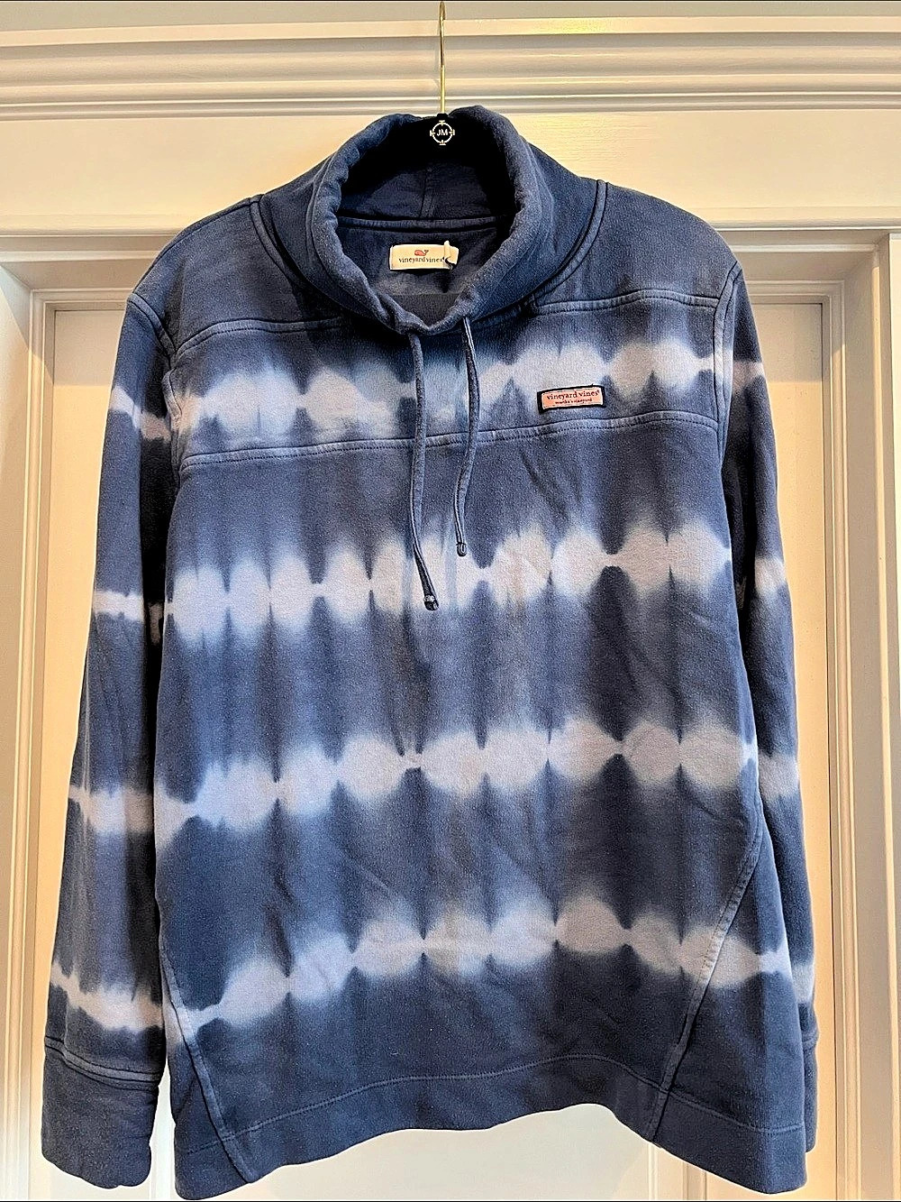 Vineyard Vines Women’s Tie-Dye Hoodie in Blue & White Like New